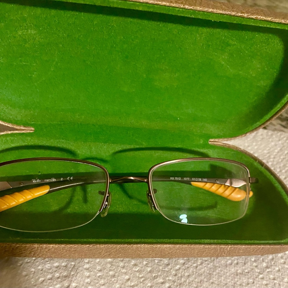 Ray-Ban Black and Yellow Glasses